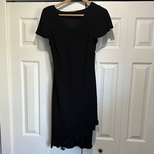 Dressbarn Collection Chic Black Vneck Dress NWT Size 12